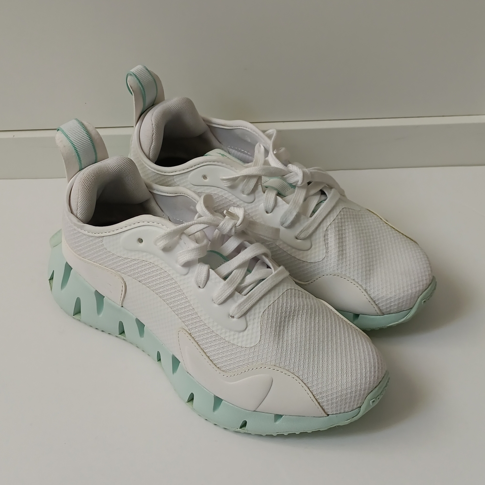 Reebok White and Mint Green Athletic Shoes